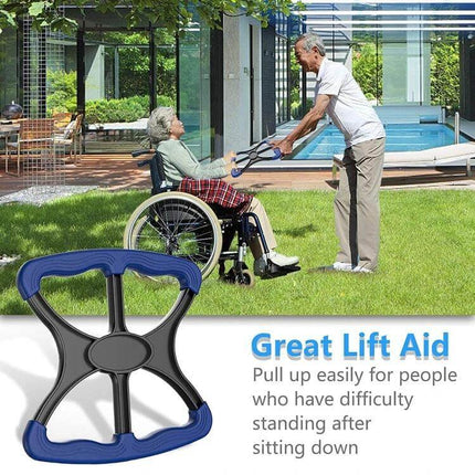 Standing Aid Bar for Elderly With Non-Slip Grip for Safe Standing, portable polypropylene lift aid used outdoors to help wheelchair user stand