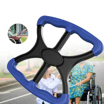 Standing Aid Bar for Elderly With Non-Slip Grip for Safe Standing - portable polypropylene support with blue non-slip handles