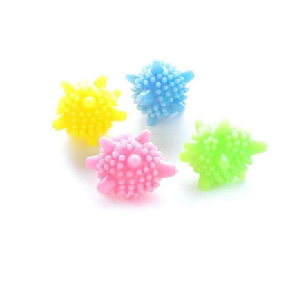 Starfish Laundry Cleaning Ball Anti Winding Decontamination 5 Pack - colorful plastic starfish laundry balls in yellow blue pink green for reduced tangling and basic cleaning