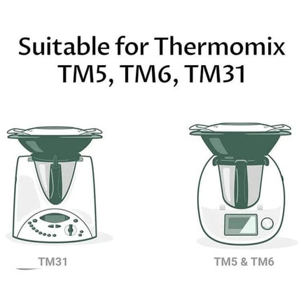 Steaming Pan Cover For Thermomix Everyday Kitchen Use - two-piece steamer fits TM31, TM5 & TM6 for steaming vegetables, fish and dumplings