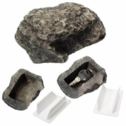 Stone Insurance Key Rock 6x8x3 Cm For Hidden Home And Car Keys - rock-shaped key safe with hidden compartment for spare keys