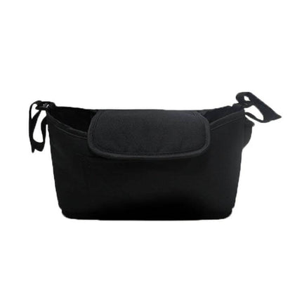 Stroller Storage Hanging Bag Linen Gray For Everyday Outings - compact linen gray stroller organizer with adjustable strap and wipe-clean fabric