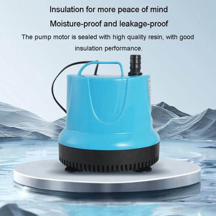 Submersible Aquarium Pump for Water Circulation in Tanks - compact 10W 600L/h ABS body, moisture-proof pump for freshwater or seawater aquariums and fountains