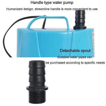 Submersible Aquarium Pump for Water Circulation in Tanks compact blue pump with handle and detachable spout fitting