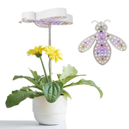 Succulent Plant Grow Light USB Powered For Indoor Windowsill Use compact 48-LED telescoping 360° rotatable head over potted succulent on windowsill