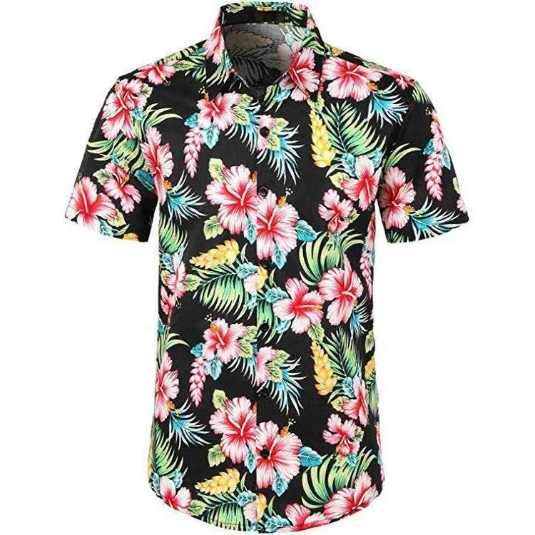 Summer Men 3D Digital Printing Beach Casual Shirt S to XXL