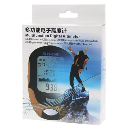 Sunroad LCD Altimeter With Compass For Hiking And Outdoor Use - compact multifunction altimeter with compass, barometer, thermometer and hygrometer in retail box