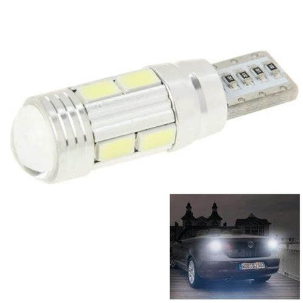 T10 White LED Bulb for Vehicle Turn Signals and Tail Lights - compact high-brightness replacement for turn signals, tail lights, reverse and markers