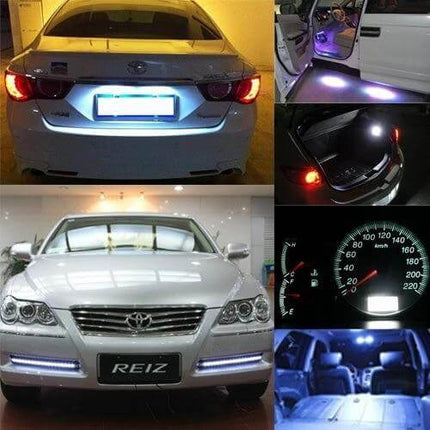 T10 White LED Bulb for Vehicle Turn Signals and Tail Lights installed in trunk, license plate, interior and dashboard lighting