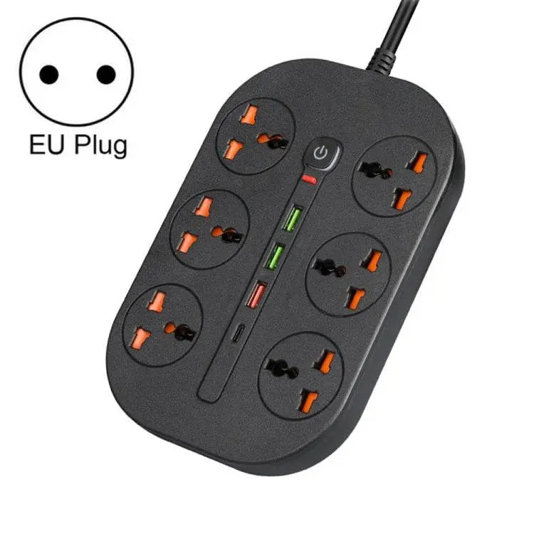 T21 PD3.0 + QC3.0 Multi Hole Row Plug 3000W EU Socket