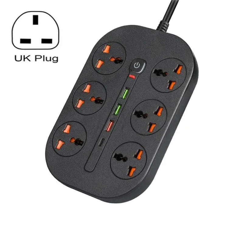 T21 PD3.0 + QC3.0 Multi Hole Row Plug 3000W UK Socket