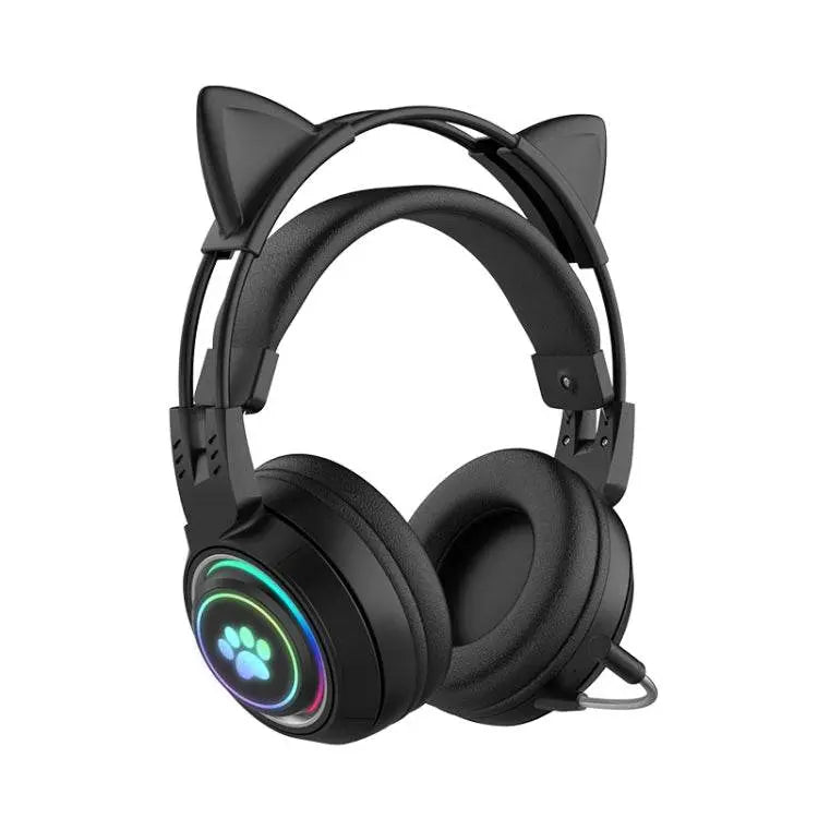 T25 RGB Cat Ear Bluetooth Wireless Headphones with Mic