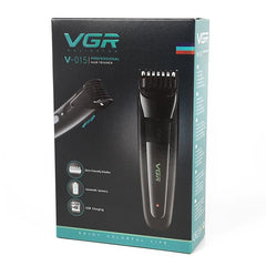 VGR V-015 USB Rechargeable 5W Electric Hair Clipper with Stainless Steel Blade