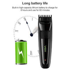 VGR V-015 USB Rechargeable 5W Electric Hair Clipper with Stainless Steel Blade