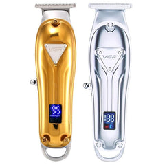 VGR V-063 USB Rechargeable Portable Metal Hair Clipper with LCD Battery Indicator