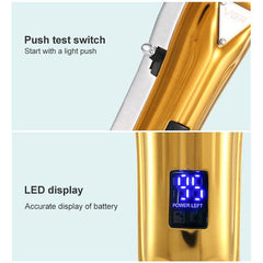 VGR V-063 USB Rechargeable Portable Metal Hair Clipper with LCD Battery Indicator