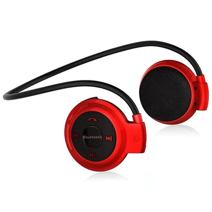 NVAHVA Compact Bluetooth MP3 Player And Sport Headset For Commuters red wireless neckband with playback controls