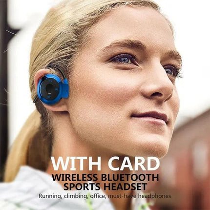NVAHVA MP3 Player Bluetooth Headphone, Wireless Sport Headset MP3 Player With FM Radio, Stereo Earphone TF Card MP3 Max to 32GB, mini-503 Blue, mini-503 Gold, mini-503 Black | Syndmart