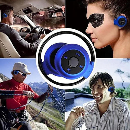 NVAHVA MP3 Player Bluetooth Headphone, Wireless Sport Headset MP3 Player With FM Radio, Stereo Earphone TF Card MP3 Max to 32GB, mini-503 Blue, mini-503 Gold, mini-503 Black | Syndmart