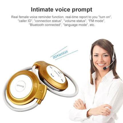 NVAHVA MP3 Player Bluetooth Headphone, Wireless Sport Headset MP3 Player With FM Radio, Stereo Earphone TF Card MP3 Max to 32GB, mini-503 Blue, mini-503 Gold, mini-503 Black | Syndmart