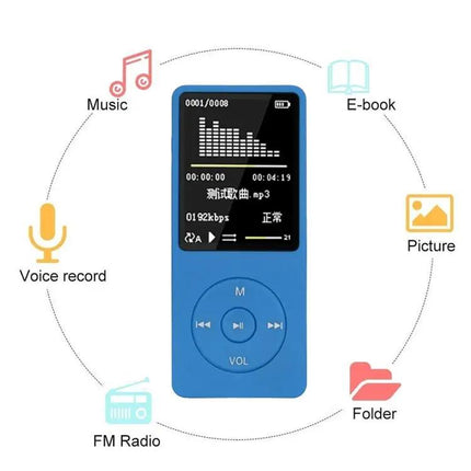 Portable MP3 Player with FM Radio, Games, and 8GB Storage