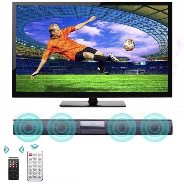 YINEW Compact Soundbar For Everyday Home And TV Audio - compact Bluetooth TV speaker with remote mic