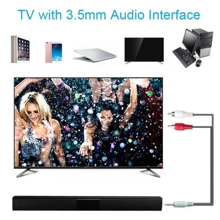 YINEW Compact Soundbar For Everyday Home And TV Audio with 3.5mm, RCA inputs, Bluetooth, FM and hands-free calls