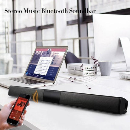 YINEW Compact Soundbar For Everyday Home And TV Audio portable Bluetooth soundbar with mic remote FM radio