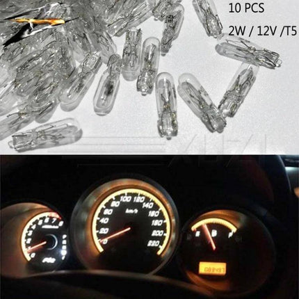 Amber T5 Instrument Light for Honda Accord Car Meter Lamp - 12V T5 amber replacement bulbs shown with illuminated instrument cluster