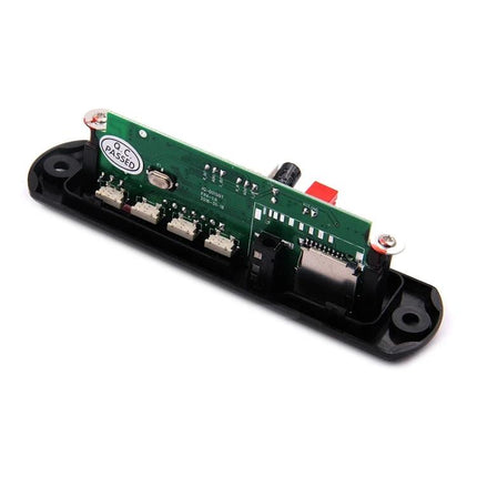 Wireless Bluetooth MP3 Decoder Board for Car Audio Playback - compact car audio PCB with microSD slot, FM module and Bluetooth connectors