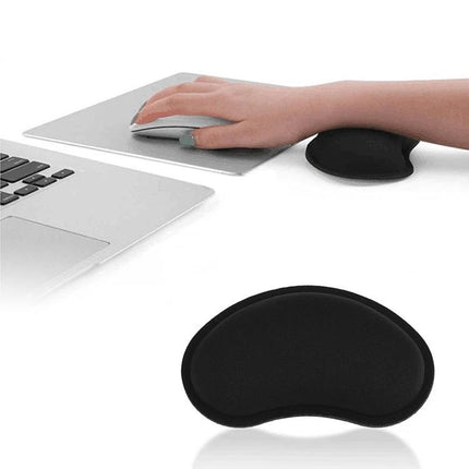 Ergonomic Mouse Pad with Comfortable Wrist Rest for Daily Computing - black 3D silica gel memory foam wrist support