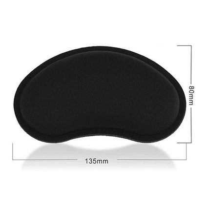 Ergonomic Mouse Pad with Comfortable Wrist Rest for Daily Computing black curved pad 135mm x 80mm memory foam silica gel wrist support