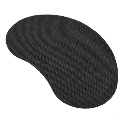 Ergonomic Mouse Pad with Comfortable Wrist Rest for Daily Computing black kidney-shaped pad with textured surface and 3D wrist support