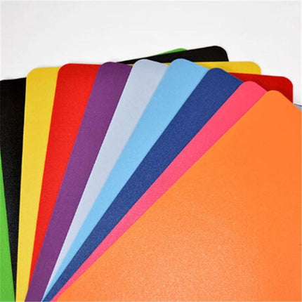 Solid Color Anti-Slip Mouse Pad with Wrist Rest for Office Use showing multiple color options in cloth and rubber compact sizes