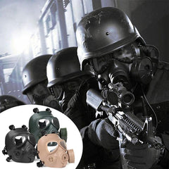 M04 Tactical Cosplay Gas Mask with Integrated Fan - Dummy Model for Wargaming