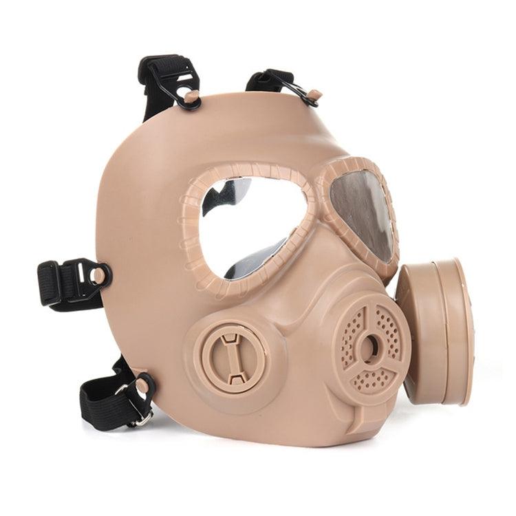 M04 Tactical Cosplay Gas Mask with Integrated Fan - Dummy Model for Wargaming Khaki