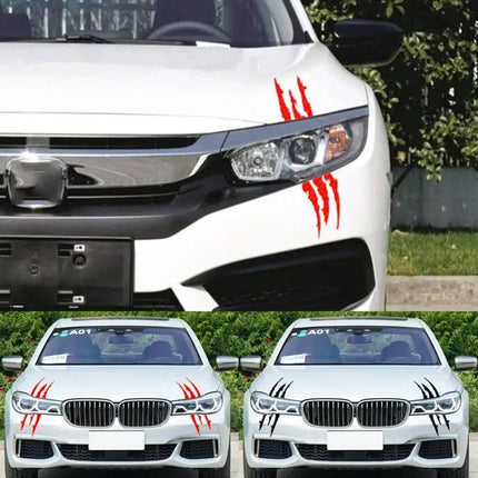 Reflective Monster Claw Marks Car Decal, 40x12cm Size | Syndmart