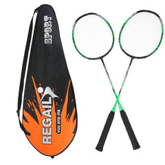 REGAIL 8019 Lightweight Carbon Fiber Badminton Racket Set with Tote Bag for 2 Players