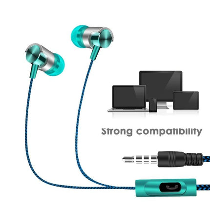 Wired In Ear Earphones With Secure Ear Hook For Jogging metal housings 3.5mm plug stable fit mic 1.2m cable