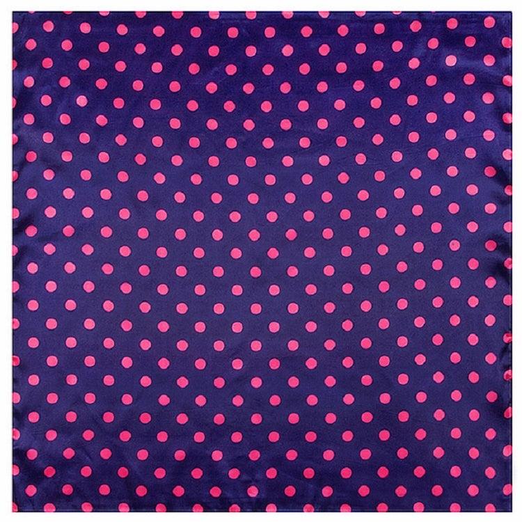 Chic Women's Polka Dot Patterned Imitation Silk Square Scarf for Spring