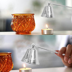 Máscara de vela plateada cromada brillante Extintor de velas Vela aromática Accesorios para velas