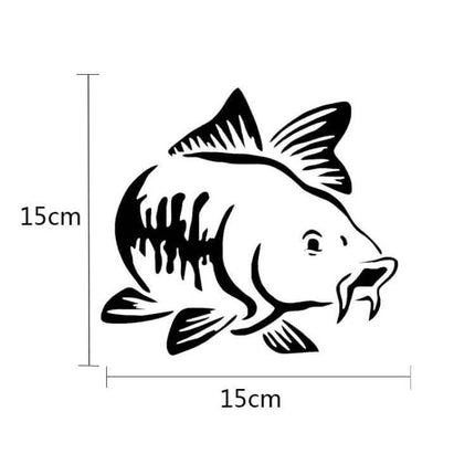 Reflective Carp Fish Shaped Car Window Sticker for Decoration - 15cm reflective carp decal for car window personalization and improved low-light visibility