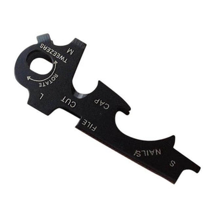 8 in 1 Multitool Keychain Stainless Steel for Everyday Tasks compact 50x20mm black stainless flat keyring tool