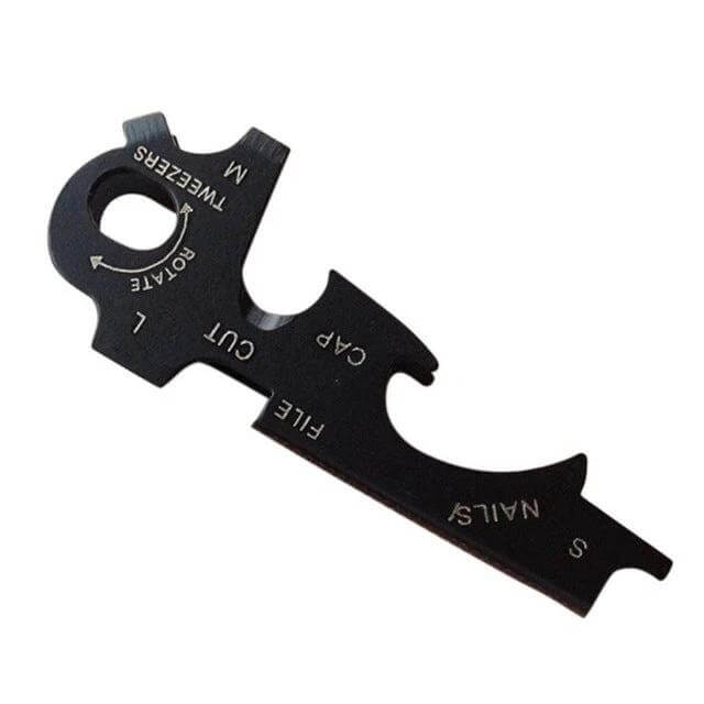 8 in 1 Multitool Keychain Stainless Steel for Everyday Tasks compact 50x20mm black stainless flat keyring tool
