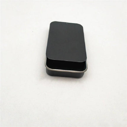 Handy Tin Box for Storing Guitar Picks and Accessories – compact black tinplate case for picks, strings and small accessories