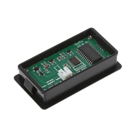 12V Lead-Acid and Lithium Battery Capacity Indicator with Percentage Display - compact PCB module in black housing for RV, solar, EV battery monitoring