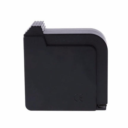 Portable Analog Battery Tester for 9V and 1.5V Cells compact black folding tester for travel and electronics, 55 x 52 x 23 mm