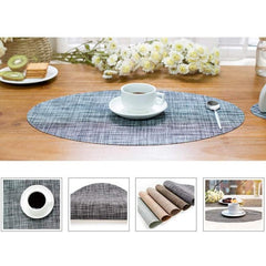 Eco-Friendly Silicone Round Non-Slip Heat-Resistant Placemats for Elegant Dining