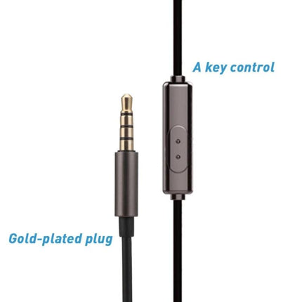 Wired Earphones With 3.5mm Jack Built In Mic For Commuting with gold‑plated plug and inline call control