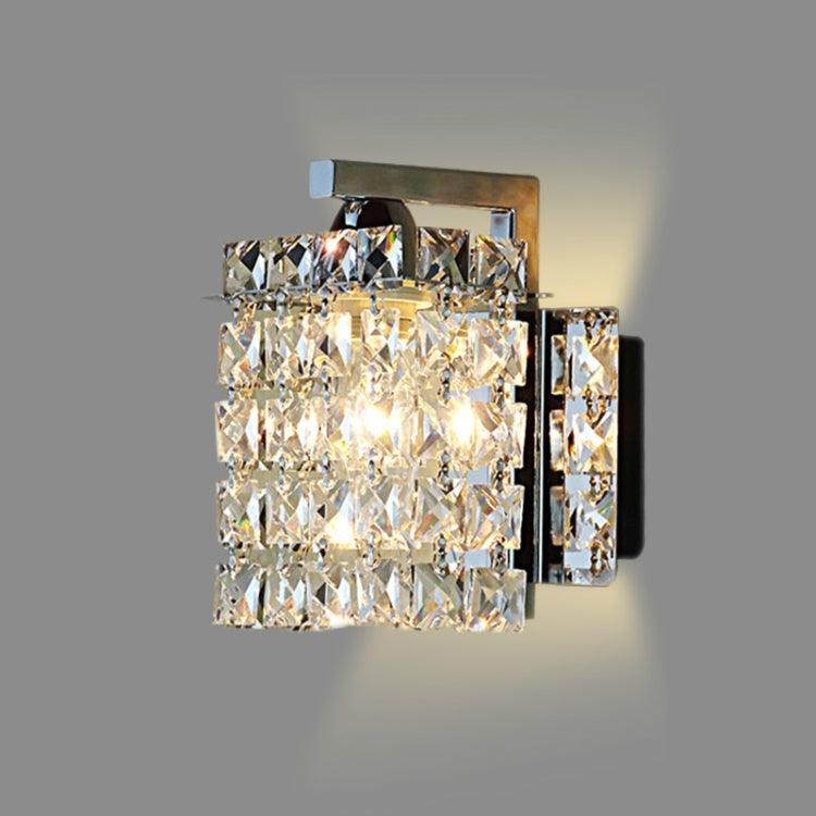 Modern Crystal Wall Sconce with 5W LED - Elegant Lighting for Bedroom, Living Room, or Corridor